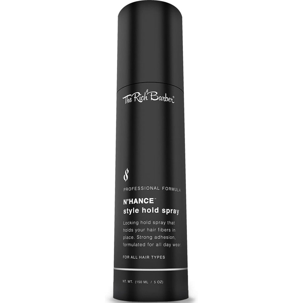 The Rich Barber N Hance Hold Spray front view bottle packaging