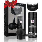 Topibuity hair thickening fibers and applicator set black front view packaging