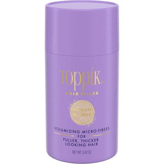 Toppik Hair Filler Medium Blonde 12 Grams front view bottle for thinning hair volume