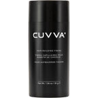 Cuvva Hair Building Fibers dark brown bottle front view cosmetic product