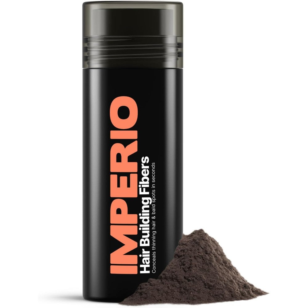IMPERIO Hair Building Fibers Dark Brown 26 grams front view container