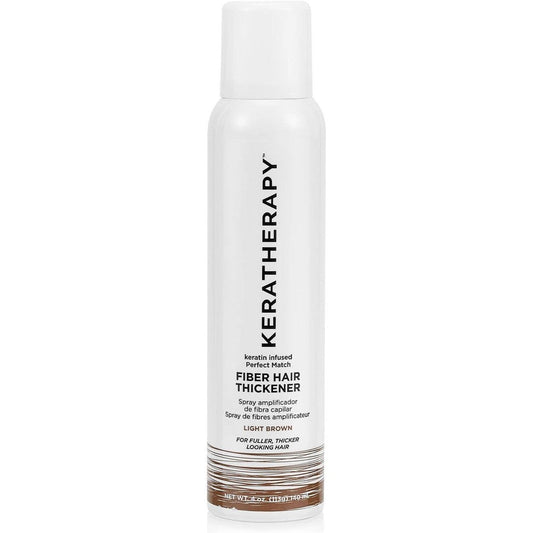 Keratherapy Keratin Infused Perfect Match Fiber Hair Thickener Spray front view for instant thinning coverage