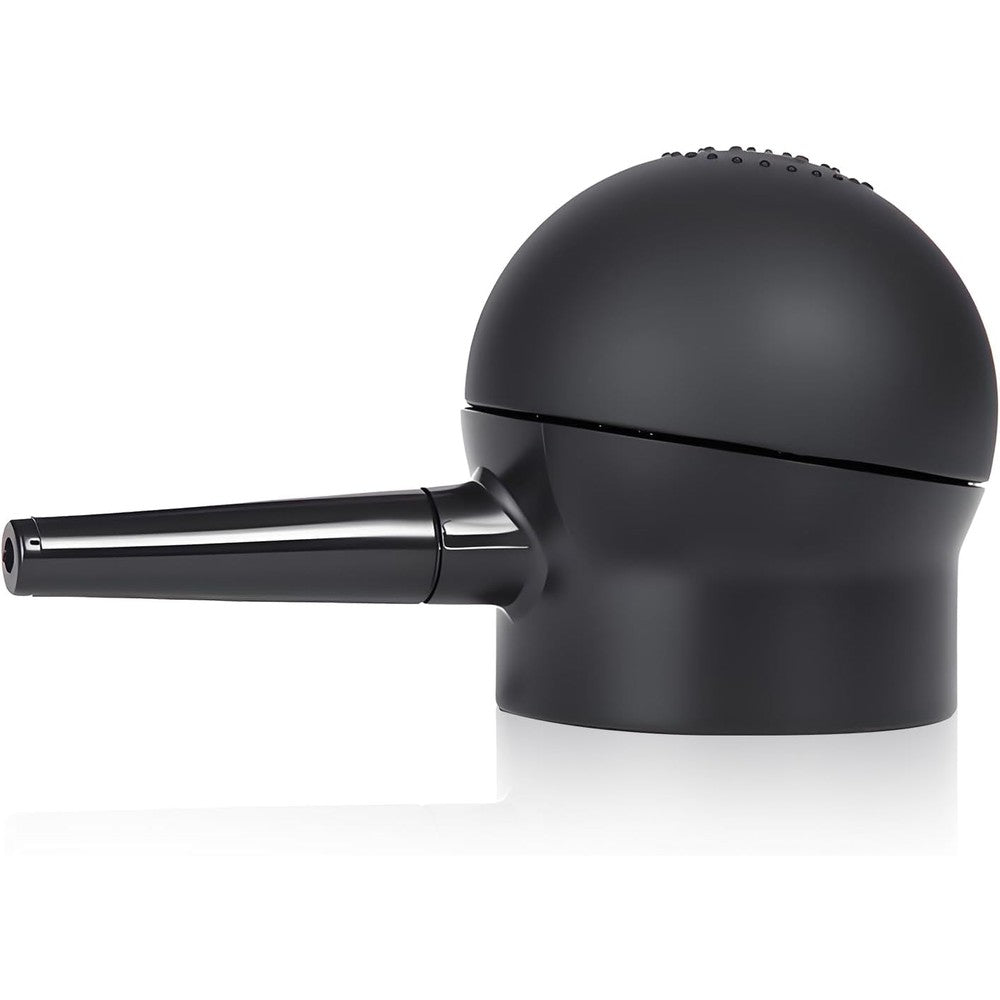 Forest of Dreams Hair Fiber Spray Applicator front view showing the premium black precision pump nozzle attachment.