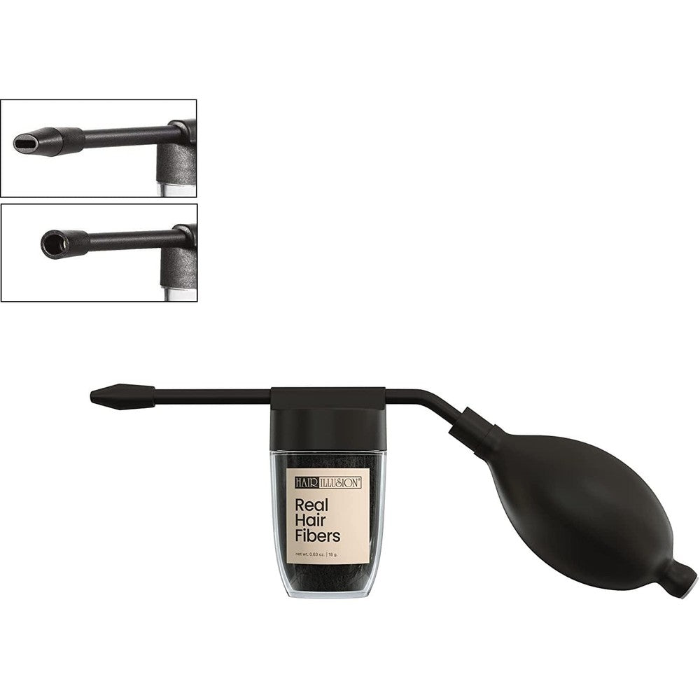 Hair Illusion spray applicator front view with flat tip attached