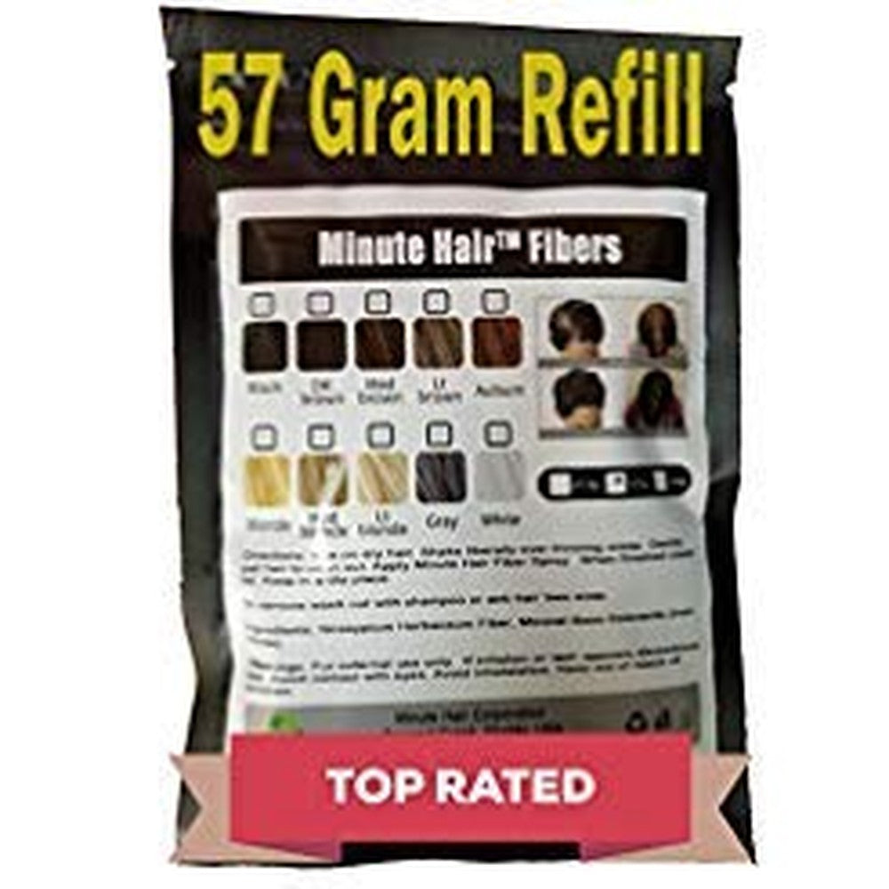 Minute Hair Building Fibers dark brown refill pouch front view packaging