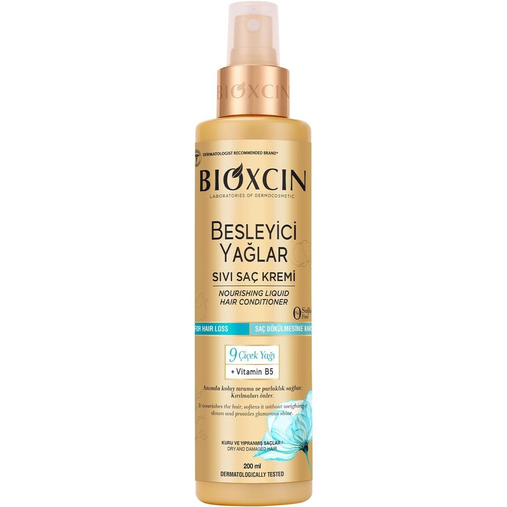Bioxcin Nourishing Oils Liquid Hair Conditioner front view bottle 200 ml