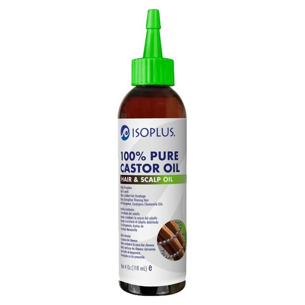Isoplus 100 Percent Pure Castor Hair and Scalp Oil front view bottle