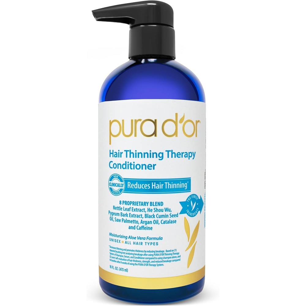 Pura D'Or Hair Thinning Therapy Biotin Conditioner front view bottle