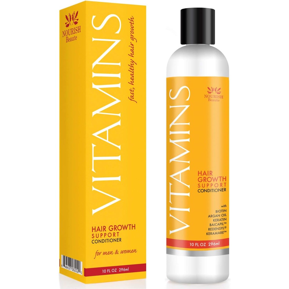 Nourish Beaute Vitamins Conditioner front view showing premium anti hair loss packaging