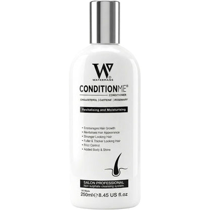 Watermans Condition Me Hair Growth Conditioner 250ml front view bottle for hair density