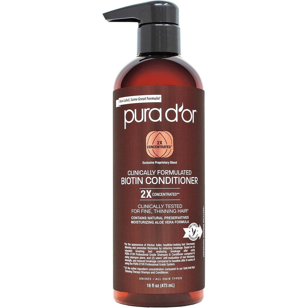 Pura D'or Biotin Conditioner front view bottle packaging