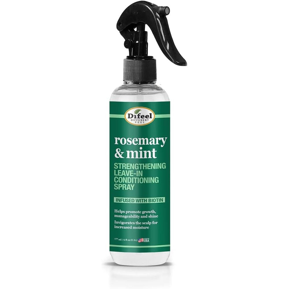 Difeel Rosemary and Mint Strengthening Leave-In Conditioning Spray front view