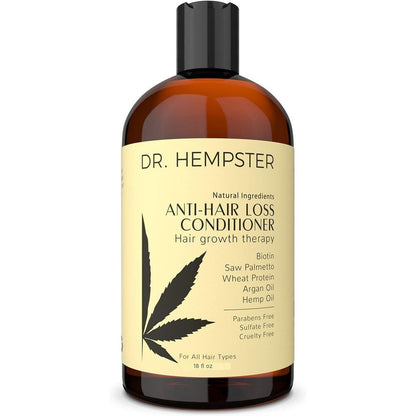 Dr. Hempster Biotin and Hemp Hair Growth Conditioner front view bottle.