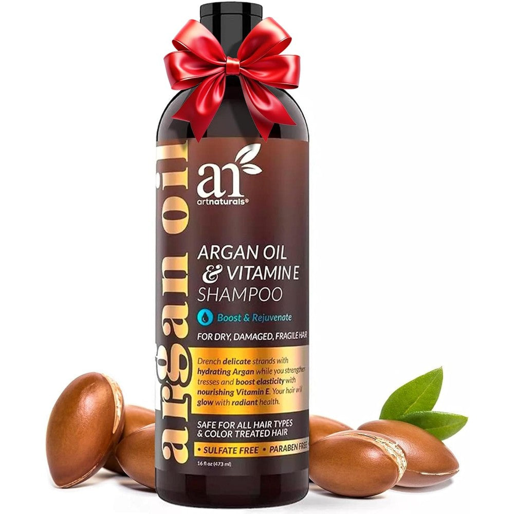 Artnaturals Argan Hair Growth Shampoo 16 fluid ounce front view bottle showcasing the clean packaging design