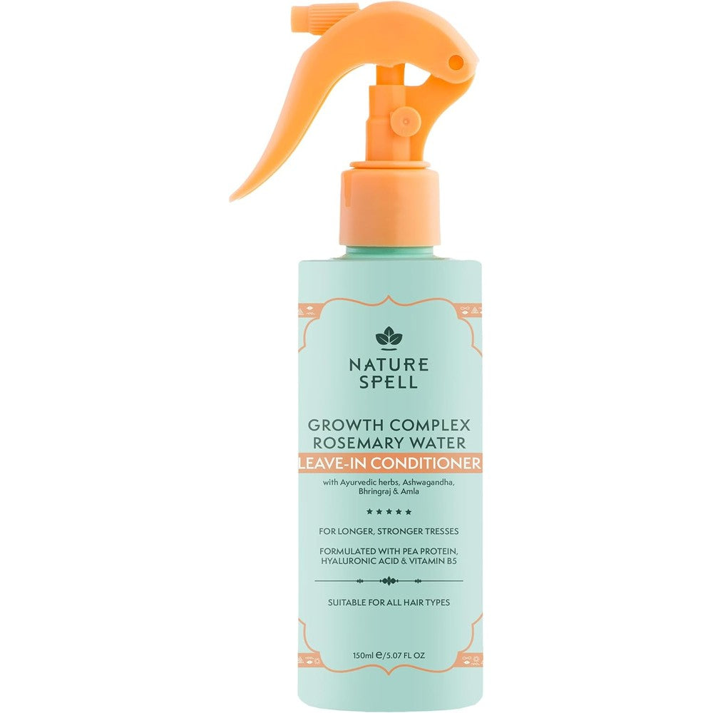 Nature Spell Rosemary Water Leave In Conditioner front bottle view