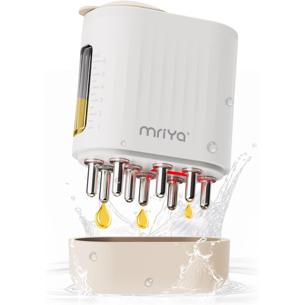 Mriya electric hair treatment applicator and massager brush front view