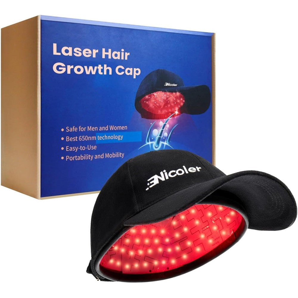 Nicoler laser hair growth cap front view