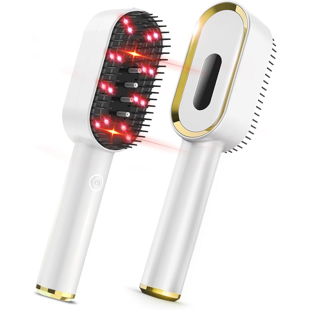 CWTUL laser therapy hair growth comb front view showing white body and gold accents