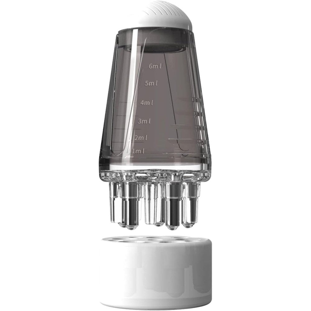 SYCOOVEN scalp applicator comb front view with grey bottle