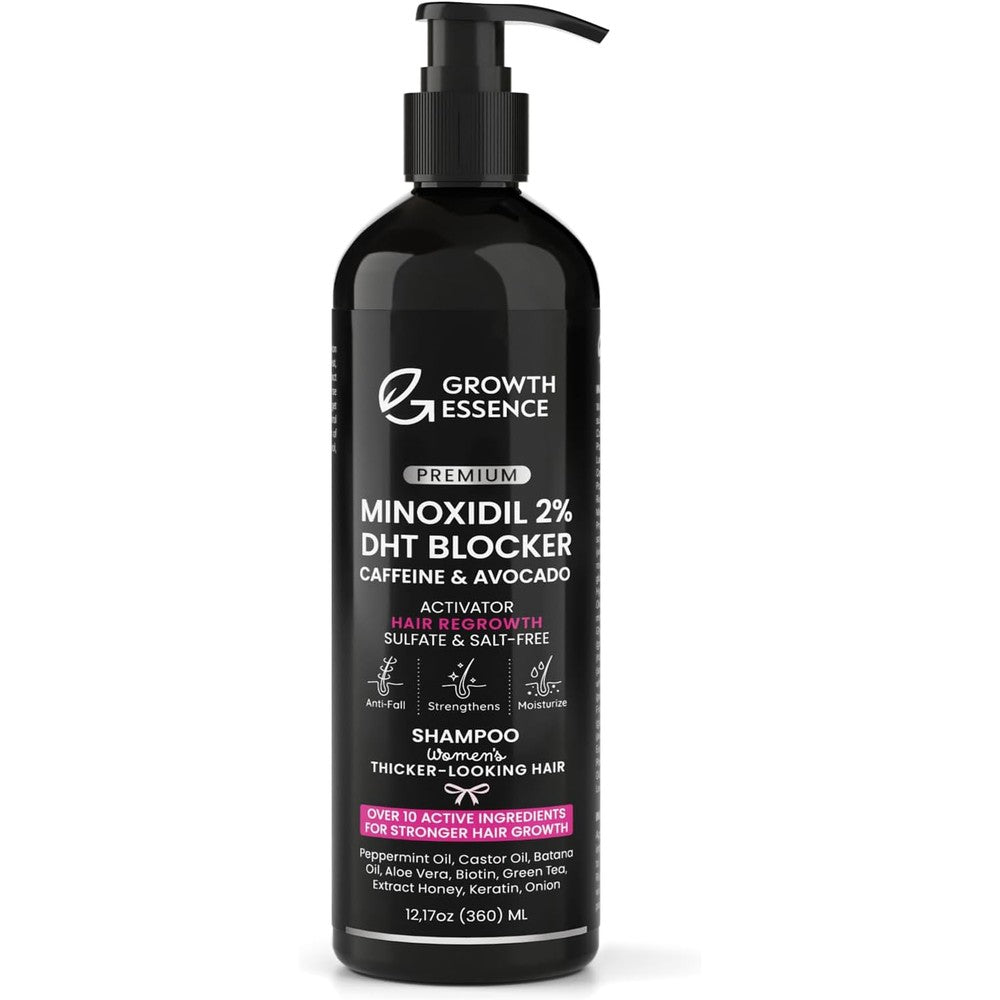 Generic Growth Essence 2 Percent Minoxidil Shampoo front view bottle