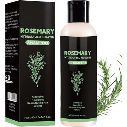 REAXI rosemary hydrolyzed keratin hair growth shampoo front view bottle for hair loss treatment