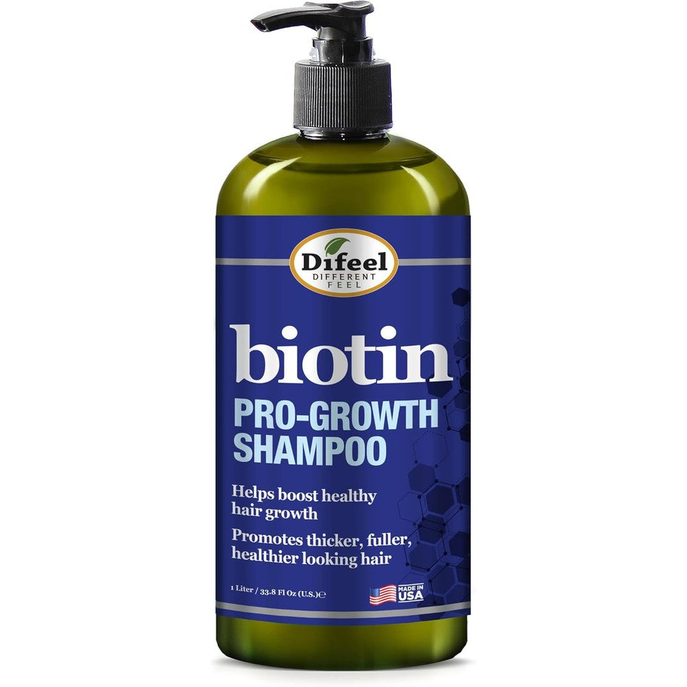 Difeel Pro-Growth Biotin Shampoo front view bottle