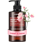 Kundal cherry blossom caffeine scalp care shampoo bottle front view