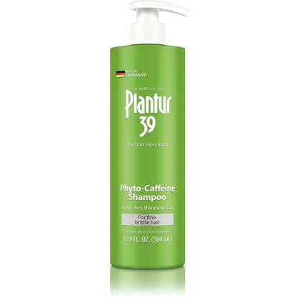 Plantur 39 Phyto Caffeine Shampoo 16.9 Fluid Ounce front view bottle for thinning hair care