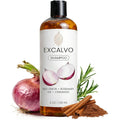 Excalvo onion shampoo front view bottle packaging