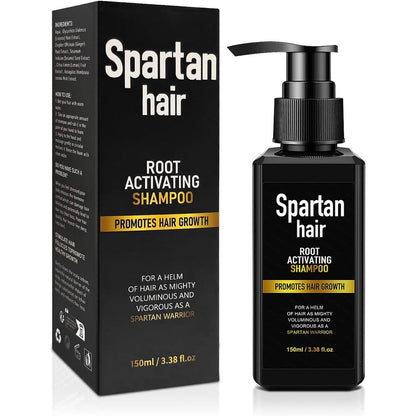 Spartan Hair Root Activator Shampoo front view bottle for hair growth treatment
