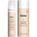 Hims Thick Fix Shampoo and Minoxidil Foam front product packaging view