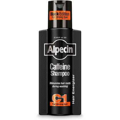 Alpecin Caffeine Shampoo C1 Black Edition front view bottle for men