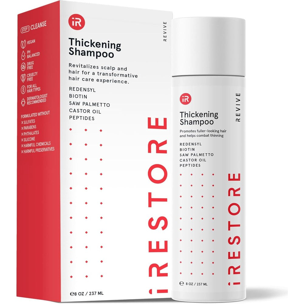 iRestore Anti Hair Loss and Thinning Shampoo front view premium biotin formula