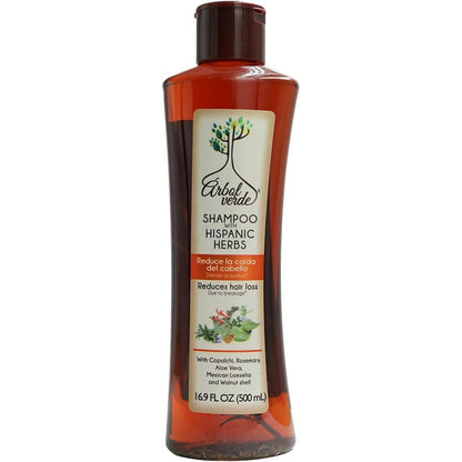 Arbol Verde Natural Anti Hair Loss Shampoo front view bottle for thinning hair care