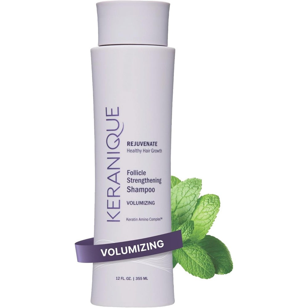 Keranique Volumizing Follicle Strengthening Shampoo front bottle view for thinning hair support