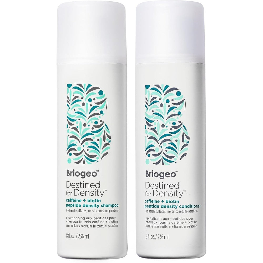Briogeo Destined For Density shampoo and conditioner set front view bottles