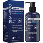 Uttse Biotin Hair Growth Shampoo for Men front view of dark blue bottle packaging