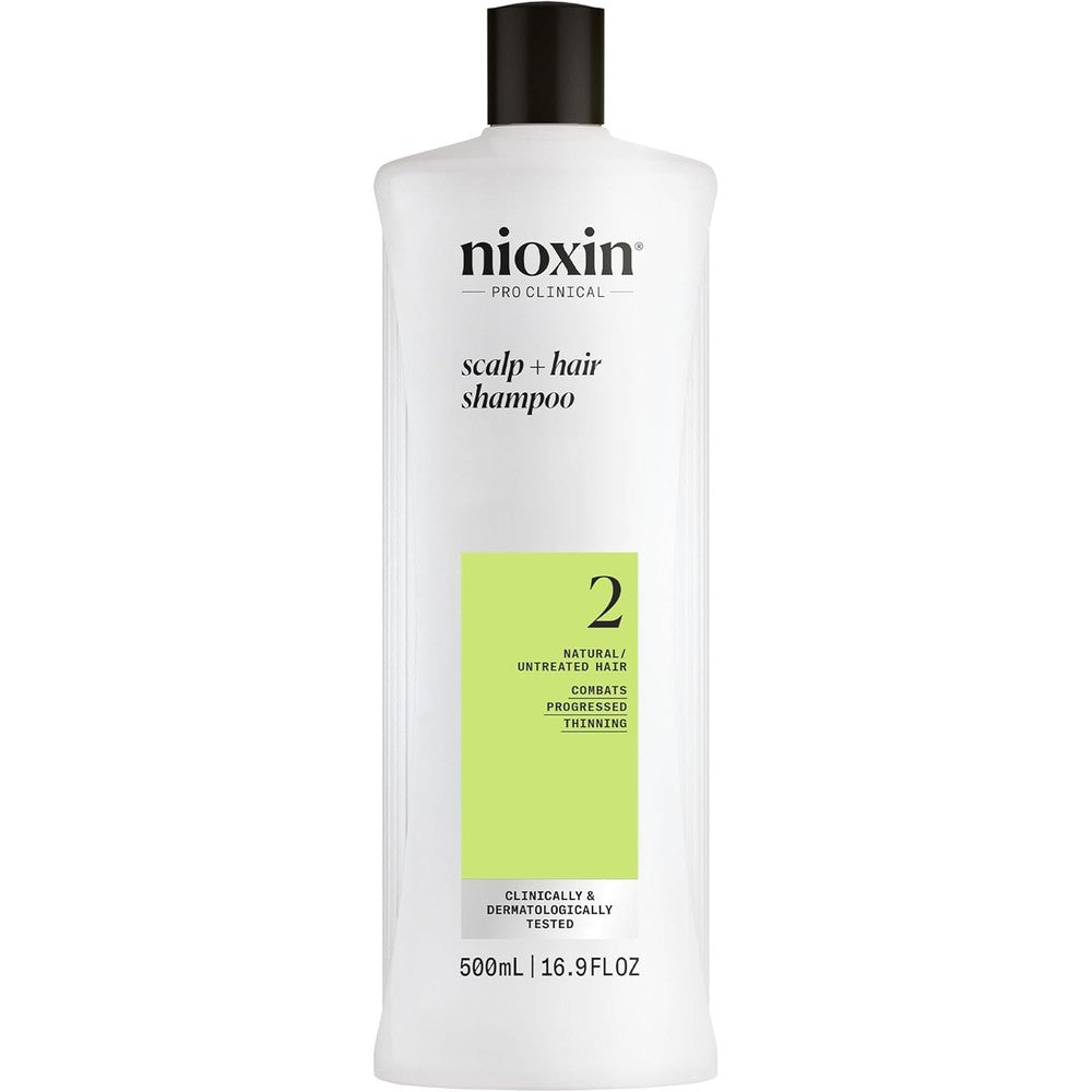 Nioxin System 2 Scalp And Hair Thickening Shampoo front view bottle