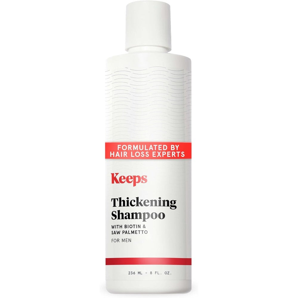 Keeps Mens Hair Loss Thickening Shampoo front view bottle