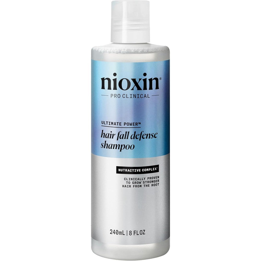 Nioxin Hair Fall Defense Shampoo front view bottle for hair loss treatment
