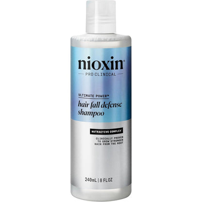 Nioxin Hair Fall Defense Shampoo front view bottle for hair loss treatment