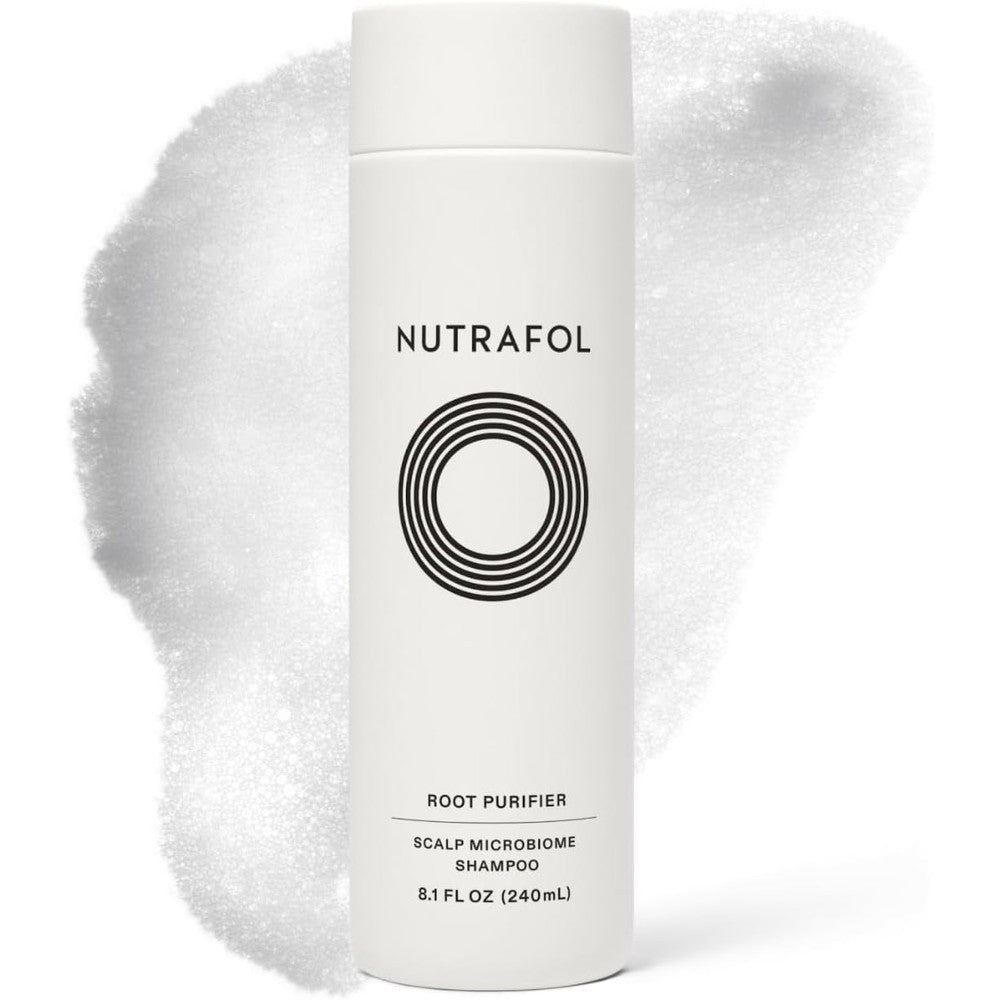 Nutrafol Root Purifier Scalp Microbiome Shampoo front view bottle