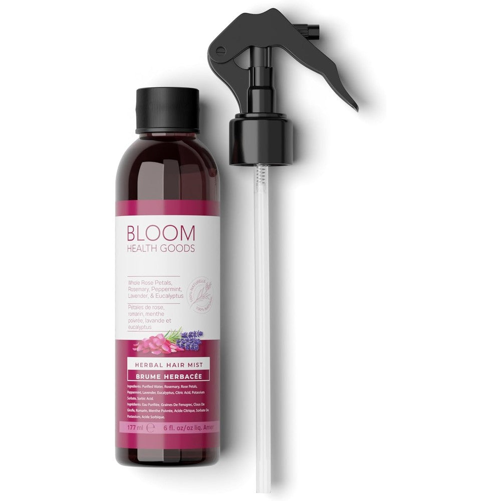 Bloom Health Goods hair growth spray 177 milliliter front view for scalp nourishment.