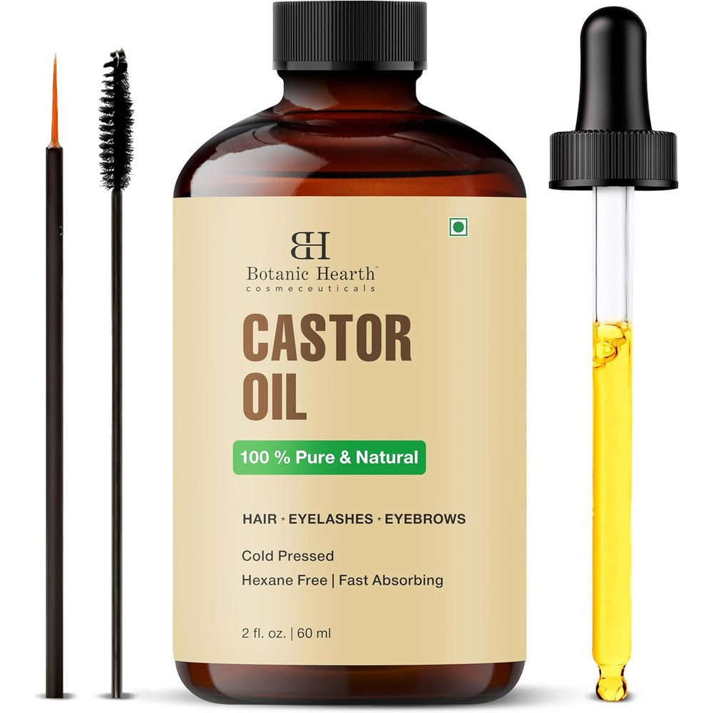 Botanic Hearth Castor Oil front view bottle packaging