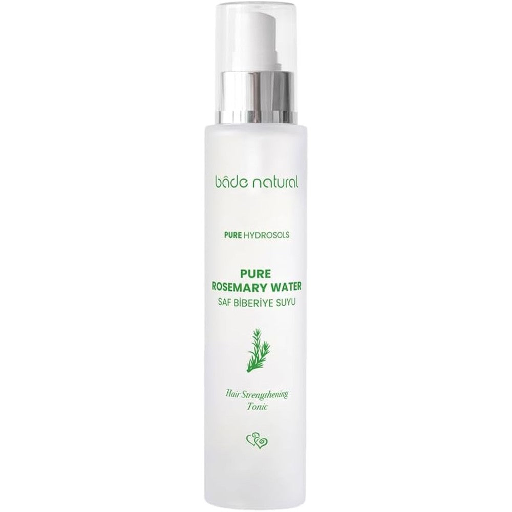 Bade Natural rosemary water hair growth tonic front view bottle packaging