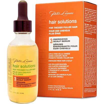 Peter Lamas Hair Solutions Energizing Scalp Serum front view bottle for hair growth treatment