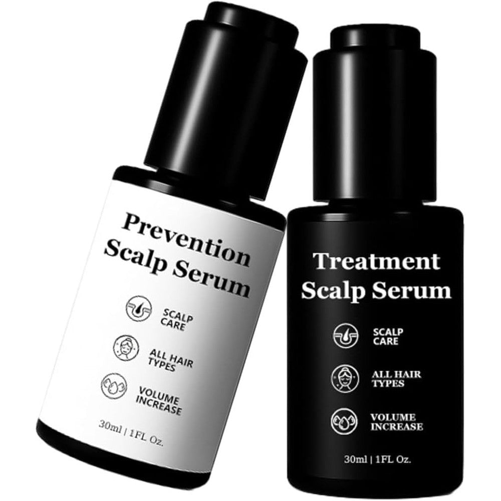 Qiuumey hair growth serum bundle front view bottle packaging