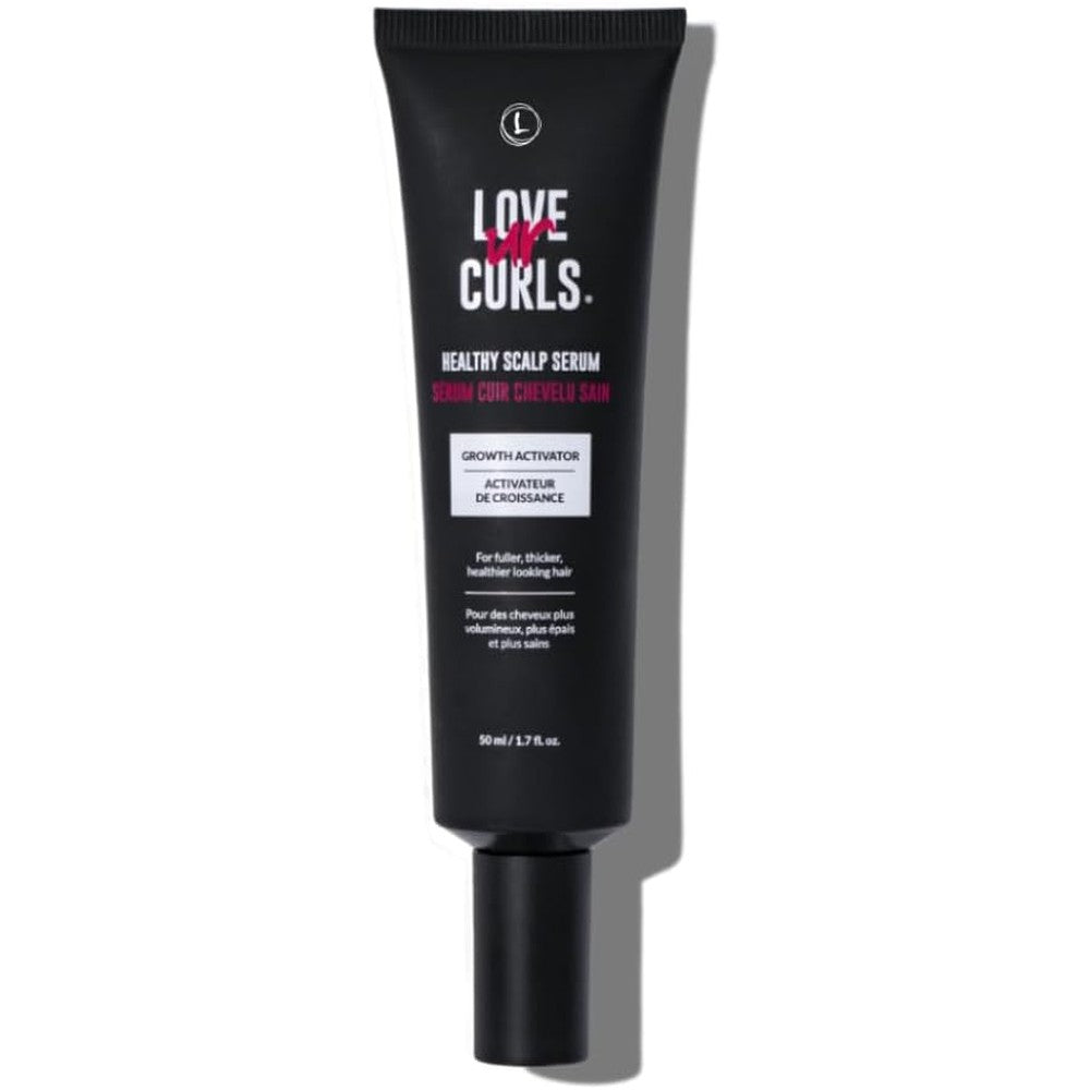 Love Ur Curls Healthy Scalp Serum Growth Hair Activator front view black tube
