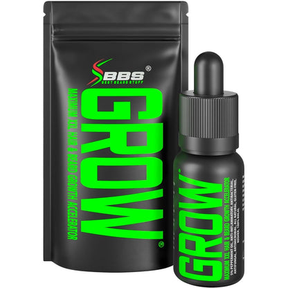 BBS Best Beard Stuff GROW Maximum XXL Beard Growth Serum front view of the imported thirty milliliter bottle