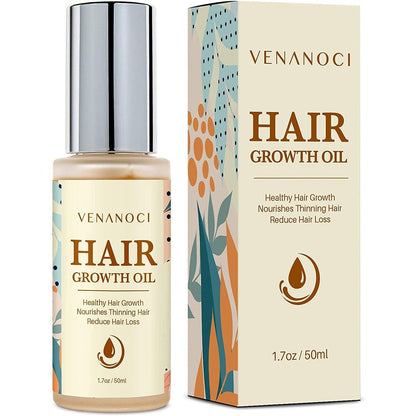 Venanoci Hair Growth Oil front view bottle for natural hair regrowth
